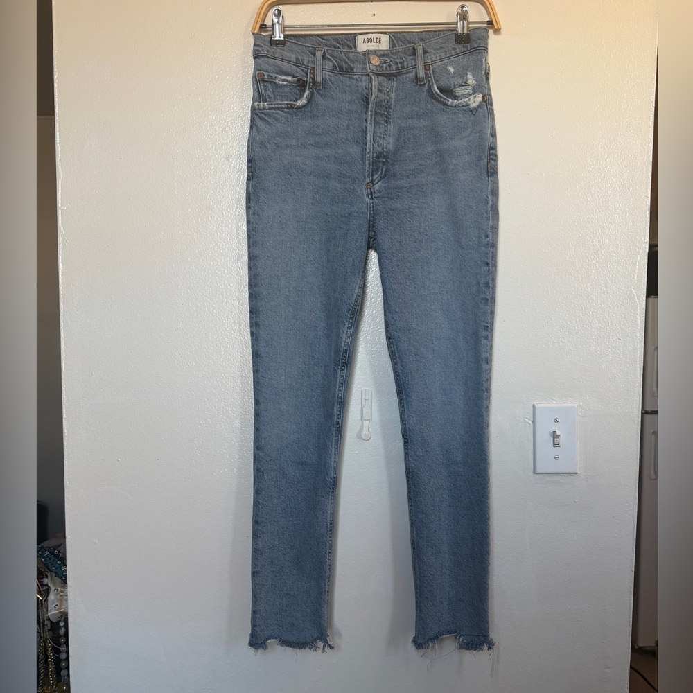 Agolde Light Blue Ankle Jeans - Picture 2 of 12